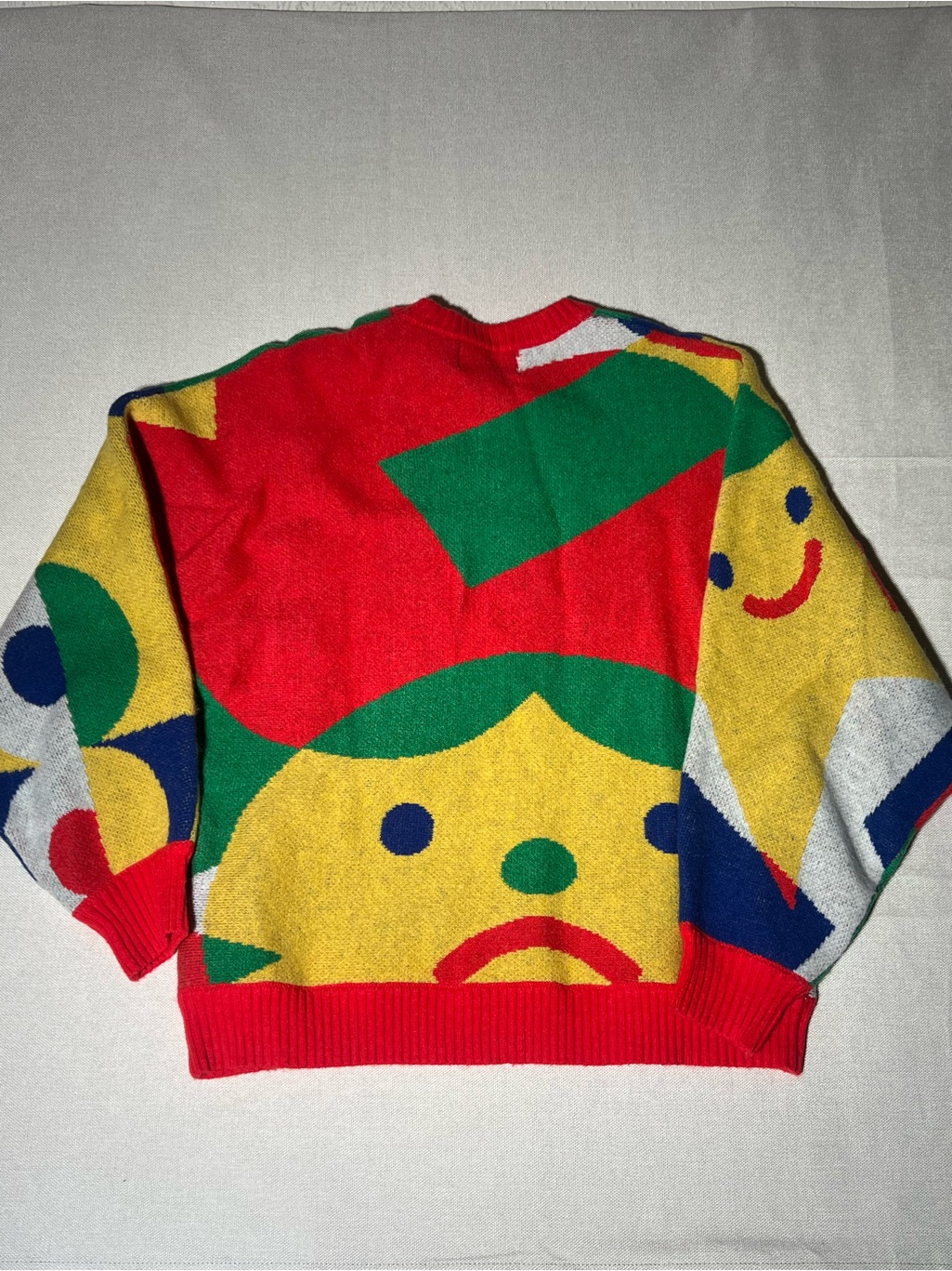 Very Cool Limited Editiongeometric Crewneck Sweater In Red, Green, Yellow & Blue — image 6 of 8